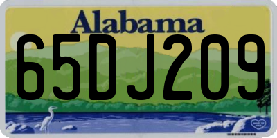 AL license plate 65DJ209