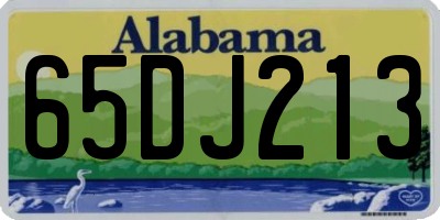 AL license plate 65DJ213
