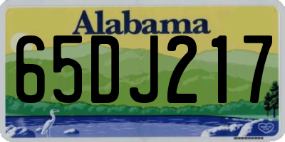 AL license plate 65DJ217