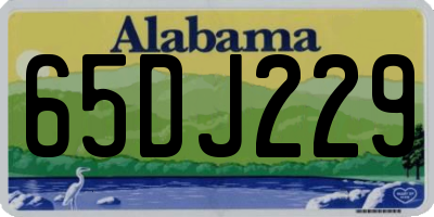 AL license plate 65DJ229