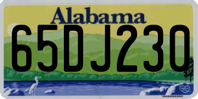 AL license plate 65DJ230
