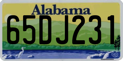 AL license plate 65DJ231