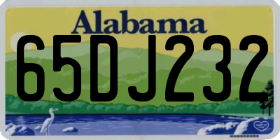 AL license plate 65DJ232