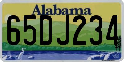 AL license plate 65DJ234
