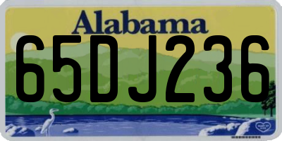AL license plate 65DJ236