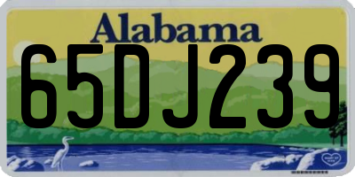 AL license plate 65DJ239
