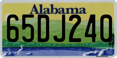 AL license plate 65DJ240