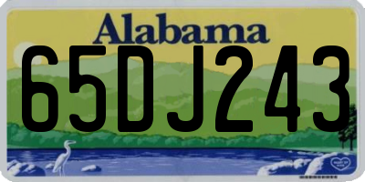 AL license plate 65DJ243