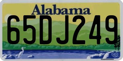 AL license plate 65DJ249