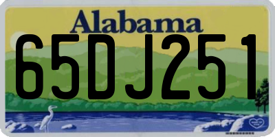 AL license plate 65DJ251