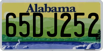 AL license plate 65DJ252