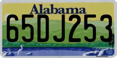 AL license plate 65DJ253