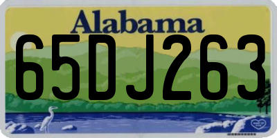 AL license plate 65DJ263