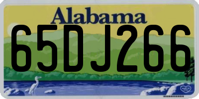 AL license plate 65DJ266