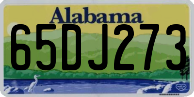 AL license plate 65DJ273