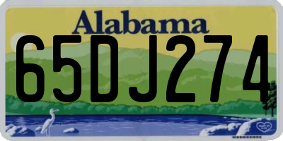 AL license plate 65DJ274