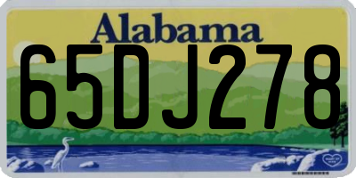 AL license plate 65DJ278