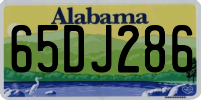 AL license plate 65DJ286