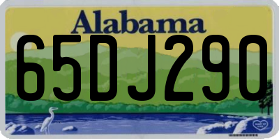 AL license plate 65DJ290