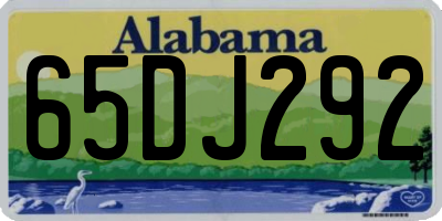 AL license plate 65DJ292