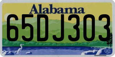 AL license plate 65DJ303