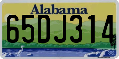 AL license plate 65DJ314