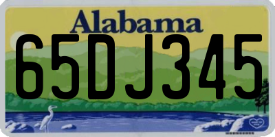 AL license plate 65DJ345