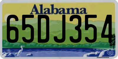 AL license plate 65DJ354