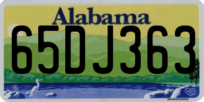 AL license plate 65DJ363