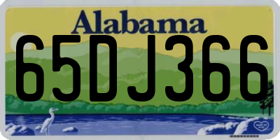 AL license plate 65DJ366