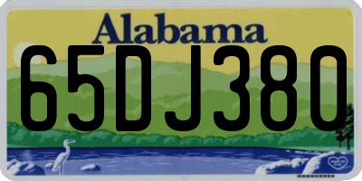 AL license plate 65DJ380
