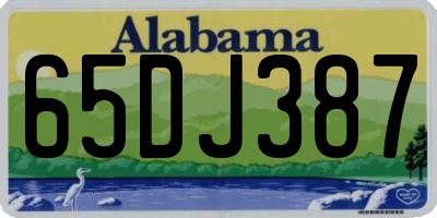 AL license plate 65DJ387