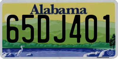 AL license plate 65DJ401
