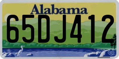 AL license plate 65DJ412