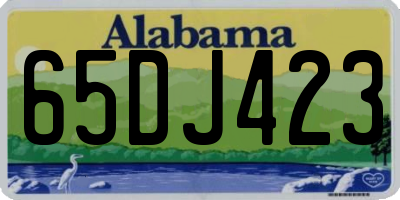 AL license plate 65DJ423