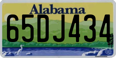 AL license plate 65DJ434