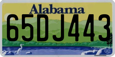 AL license plate 65DJ443