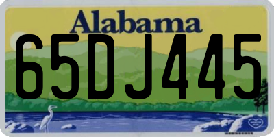 AL license plate 65DJ445