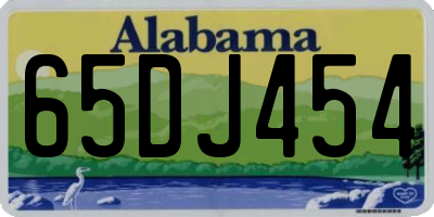 AL license plate 65DJ454