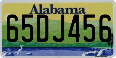 AL license plate 65DJ456