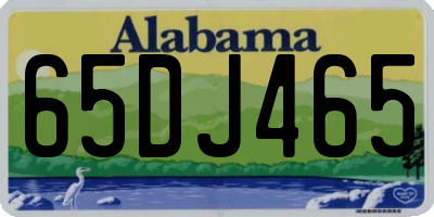 AL license plate 65DJ465