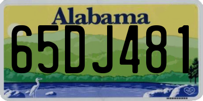 AL license plate 65DJ481