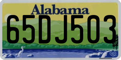 AL license plate 65DJ503