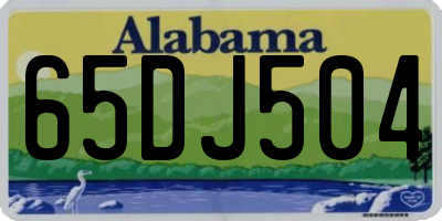 AL license plate 65DJ504
