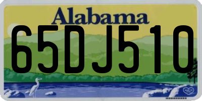 AL license plate 65DJ510