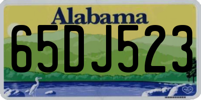 AL license plate 65DJ523