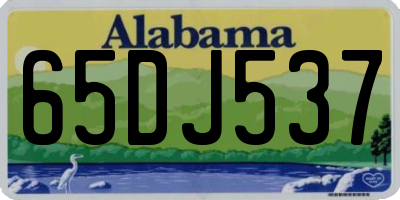 AL license plate 65DJ537