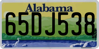 AL license plate 65DJ538