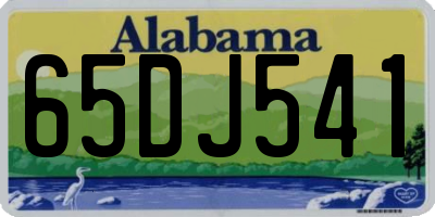 AL license plate 65DJ541