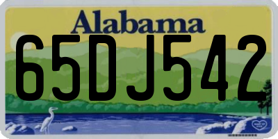 AL license plate 65DJ542